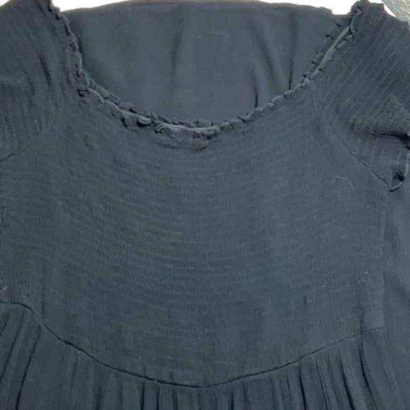 City Chic Black Rouched Dress On / Off Shoulder Cover Up - Picture 4 of 7